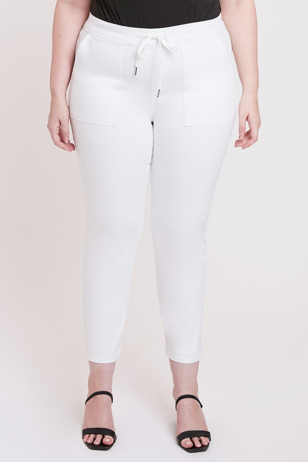 YMI Jeans Women's Plus High Rise Pull On Straight Leg Jogger