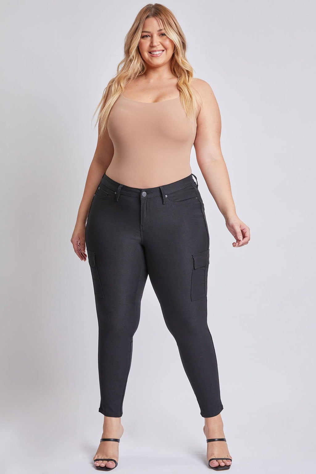 YMI Jeans Women's Plus Hyperstretch Skinny Cargo Pants