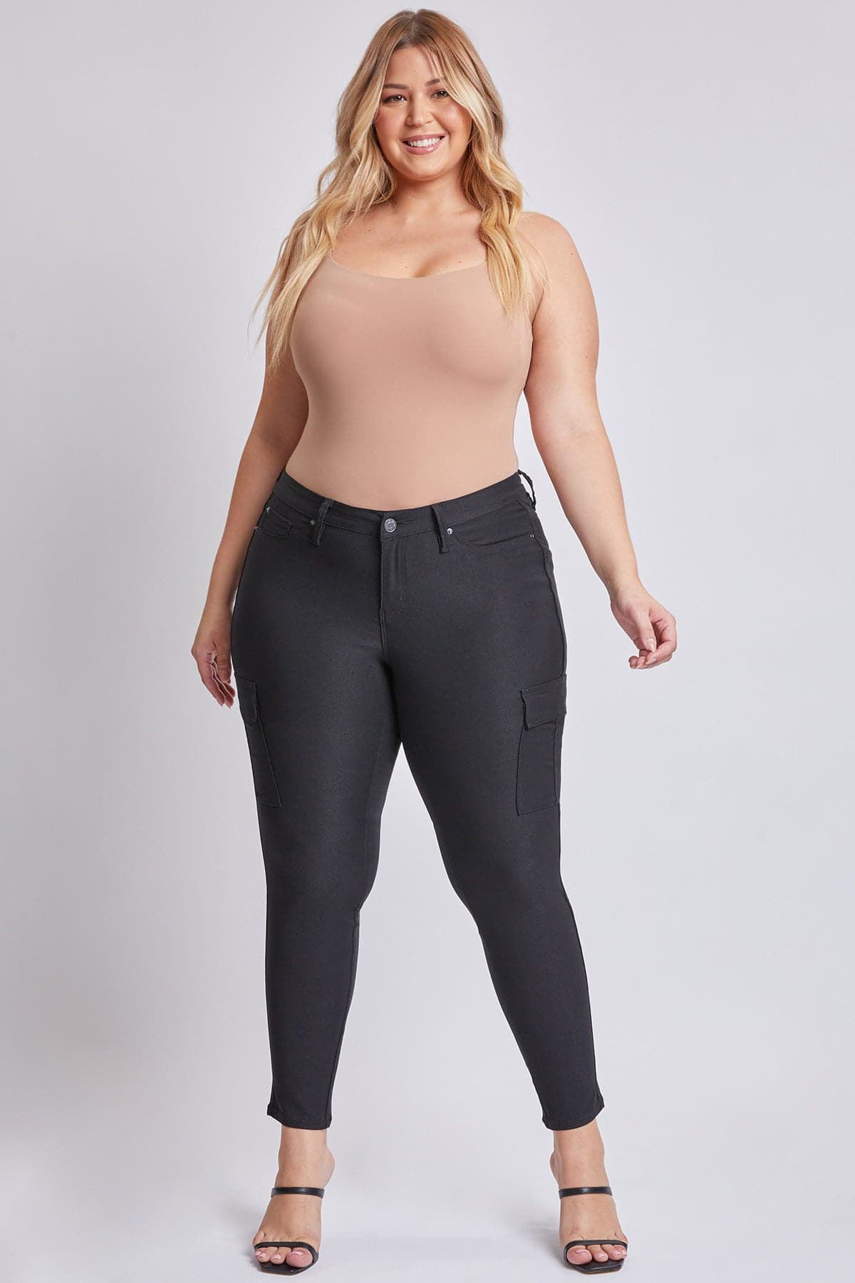 YMI Jeans Women's Plus Hyperstretch Skinny Cargo Pants
