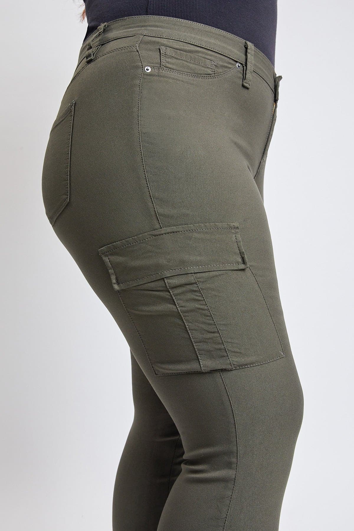 YMI Jeans Women's Plus Hyperstretch Skinny Cargo Pants