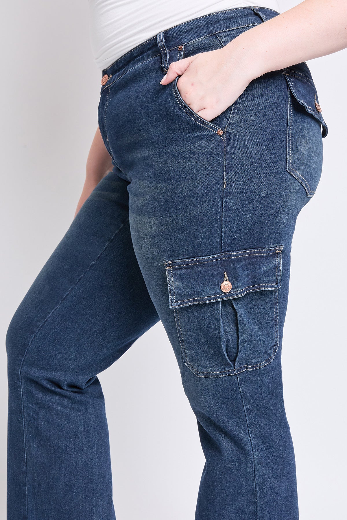 YMI Jeans  Women's Plus Low Rise Straight Leg Skater Jeans