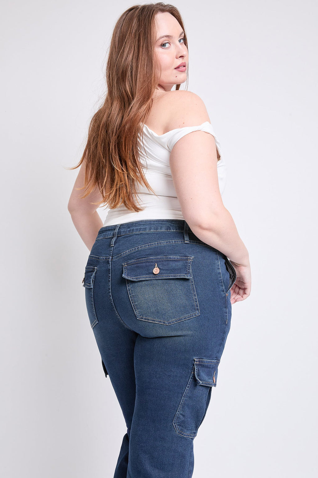 YMI Jeans  Women's Plus Low Rise Straight Leg Skater Jeans