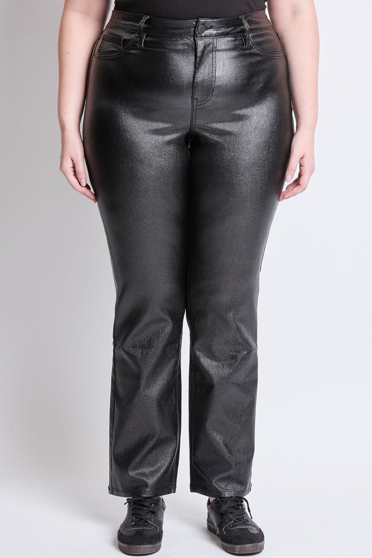 YMI Jeans  Plus Hyperstretch Straight Leg Metallic Pant
