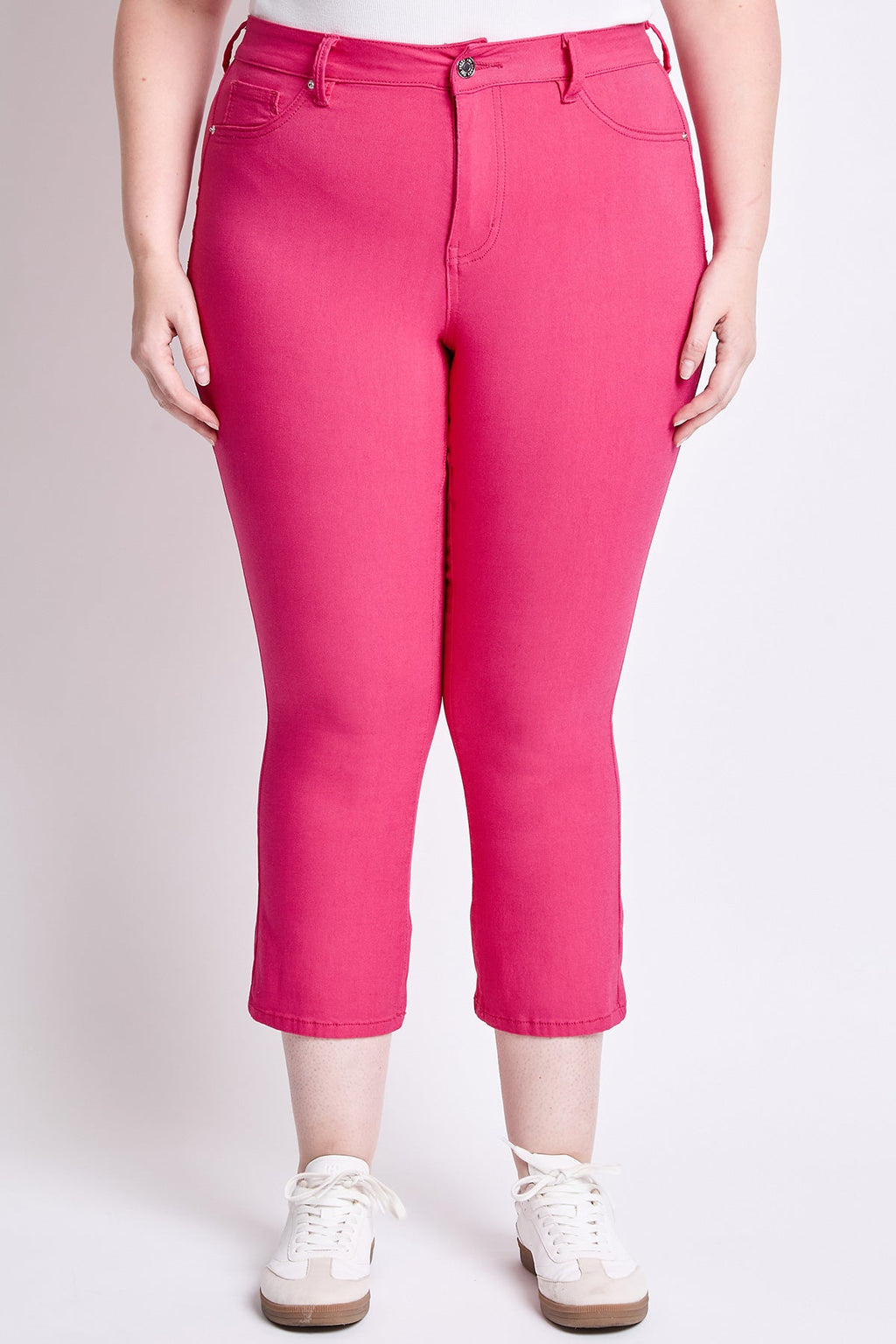YMI Jeans Women's Plus Hyperstretch Cropped Kick Flare Pants