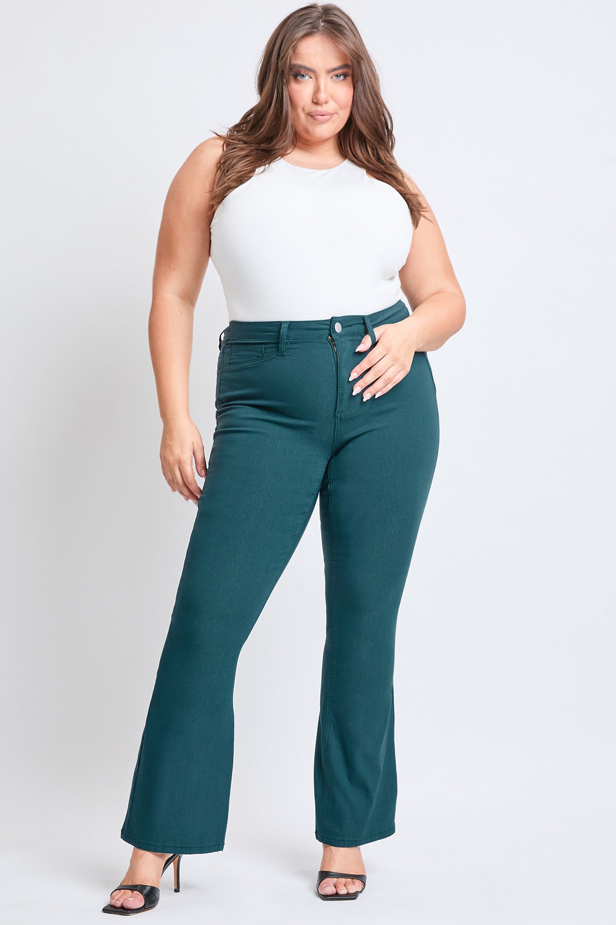 YMI Jeans Women's Plus Hyperstretch Flare Pants