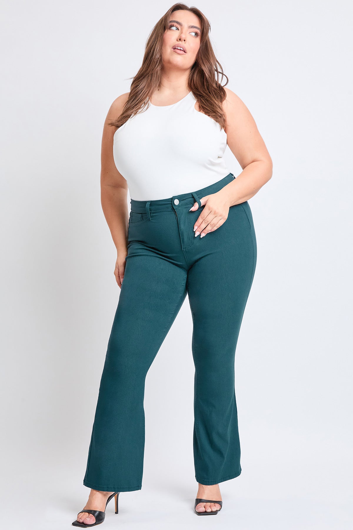 YMI Jeans Women's Plus Hyperstretch Flare Pants