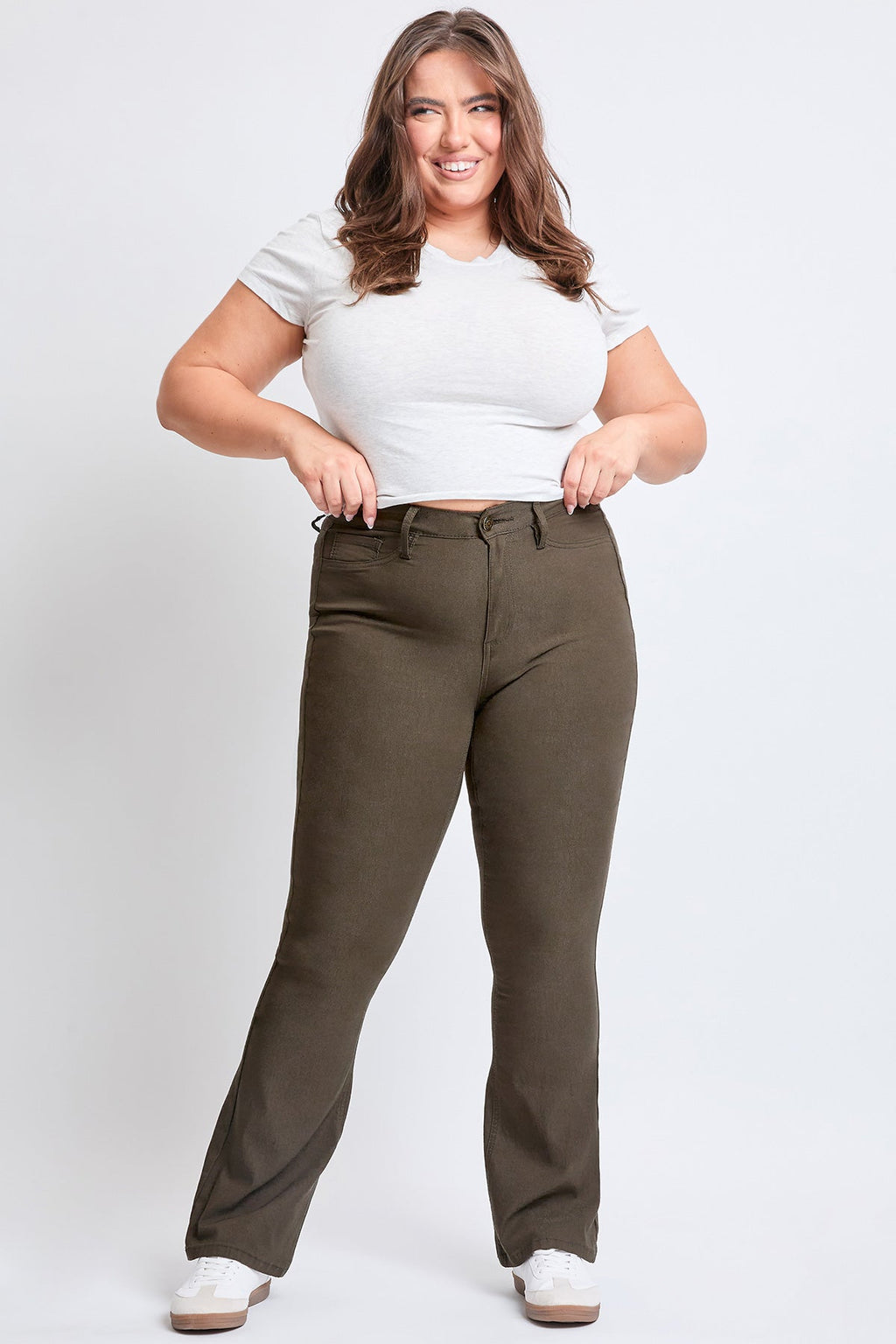 YMI Jeans Women's Plus Hyperstretch Flare Pants