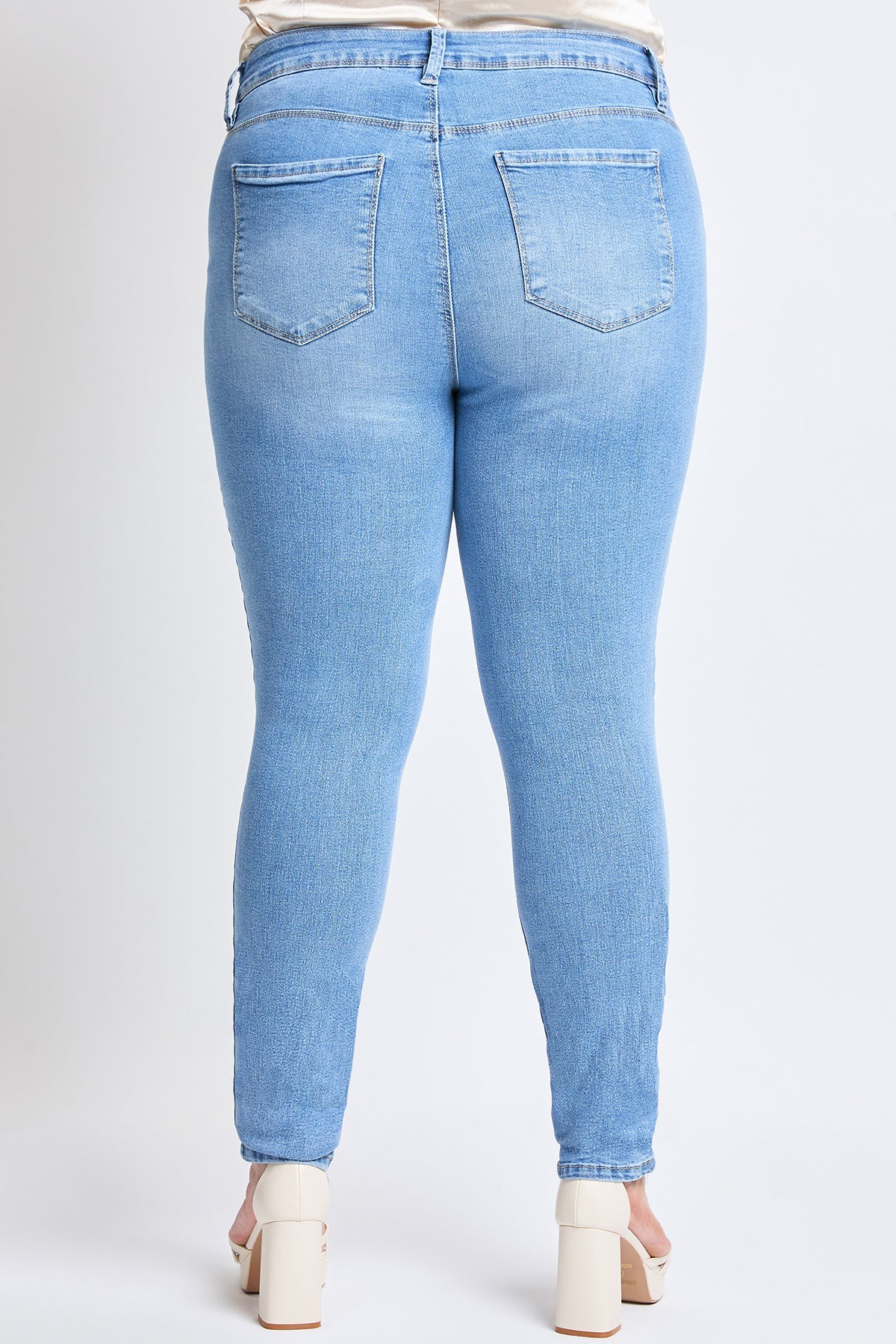 YMI Jeans  Women's Plus Essential Sustainable Distressed Skinny Jeans