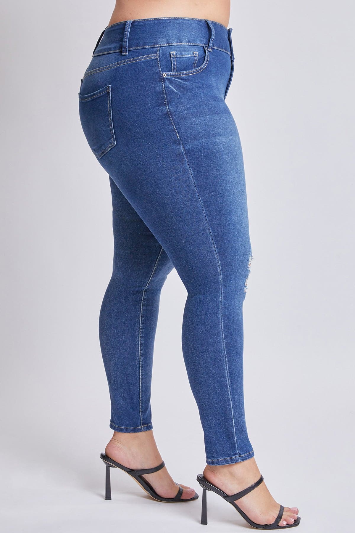 YMI Jeans Women's Plus Essential  3 button Skinny Jeans