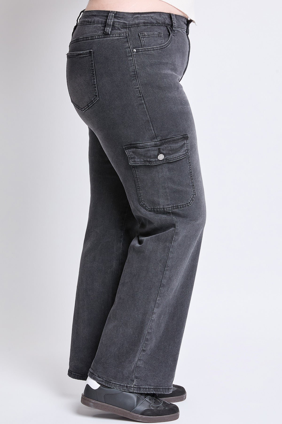 YMI Jeans  Women's Plus High Rise Wide Leg Skater Cargo Jeans