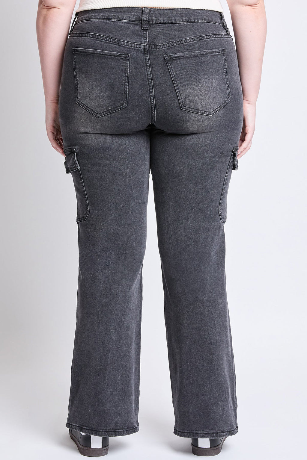 YMI Jeans  Women's Plus High Rise Wide Leg Skater Cargo Jeans