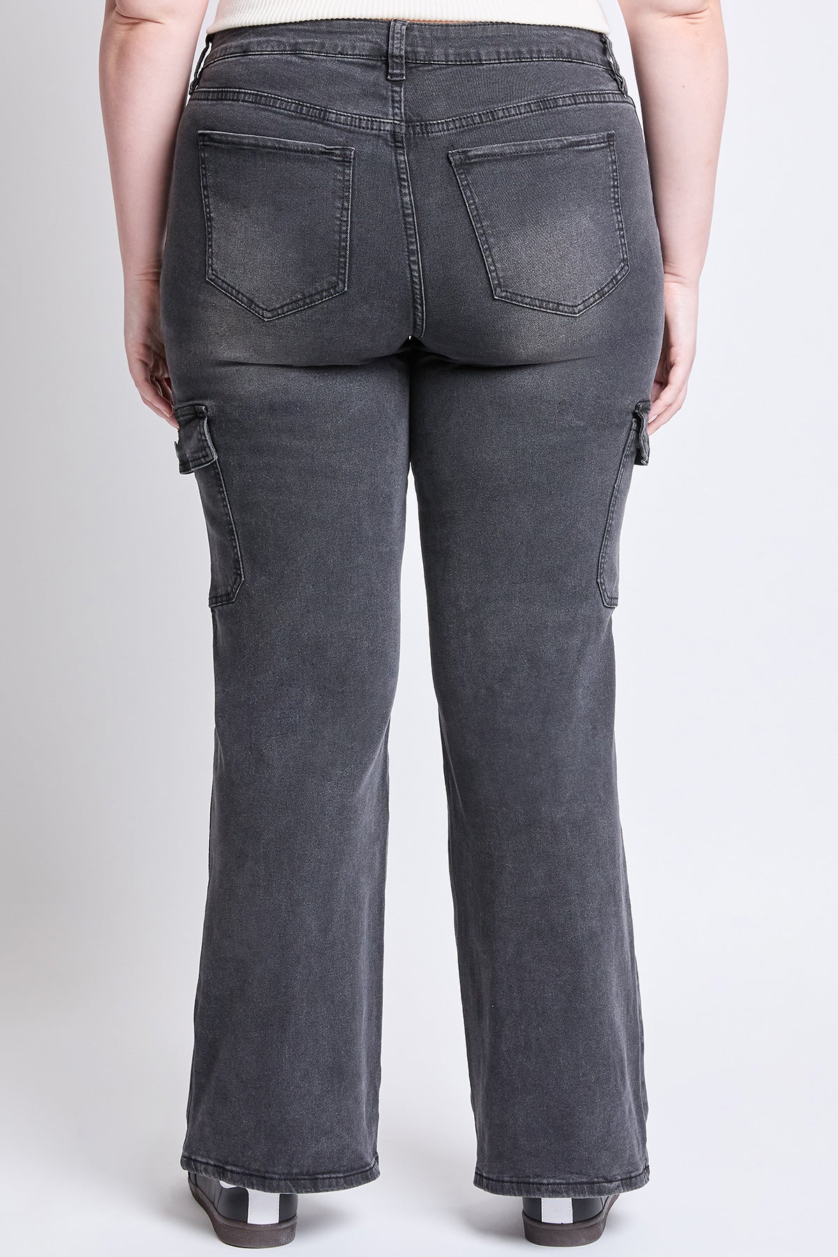 YMI Jeans  Women's Plus High Rise Wide Leg Skater Cargo Jeans