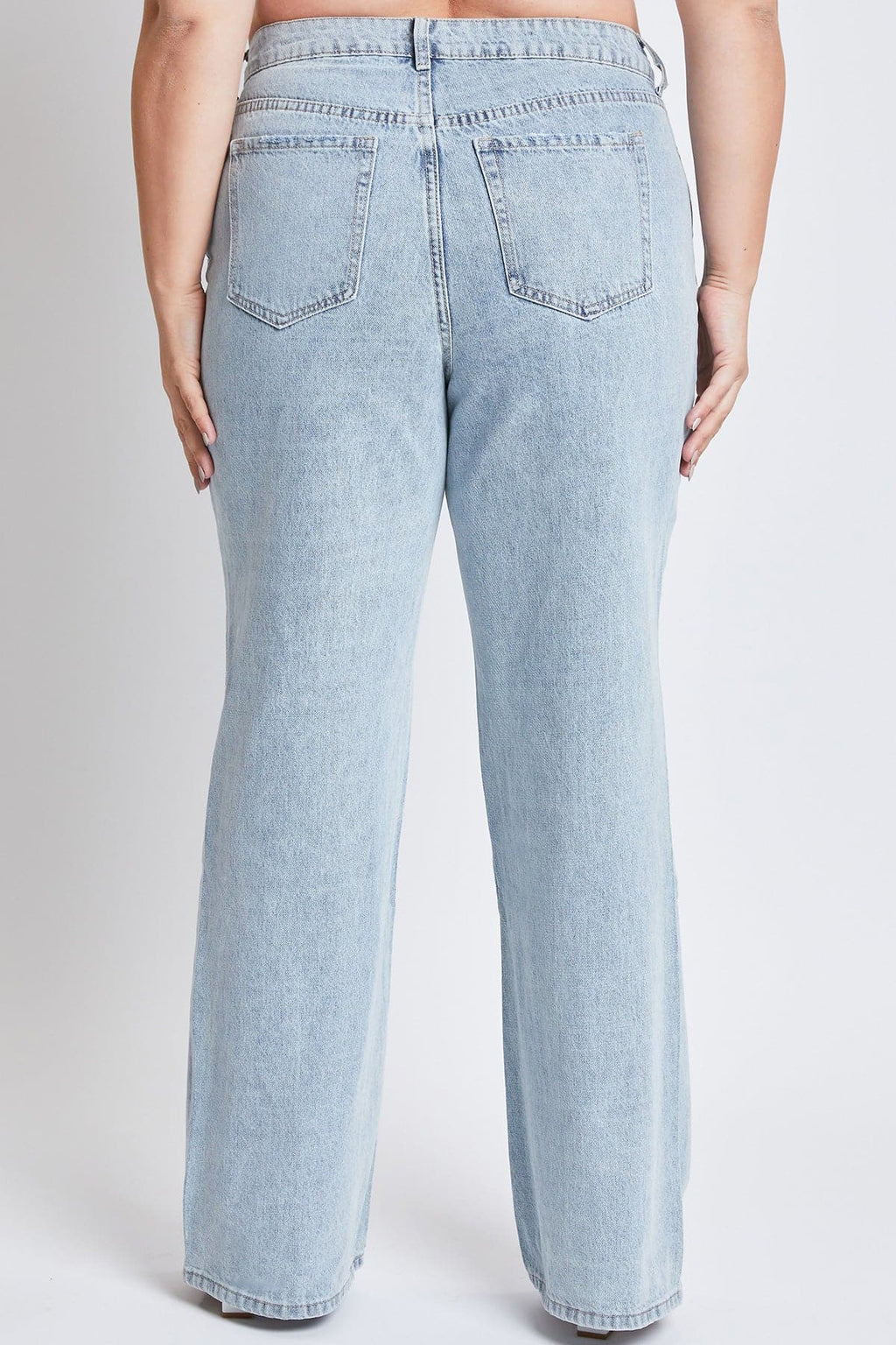 YMI Jeans Women's Plus High Rise Relaxed Wide Leg Jeans