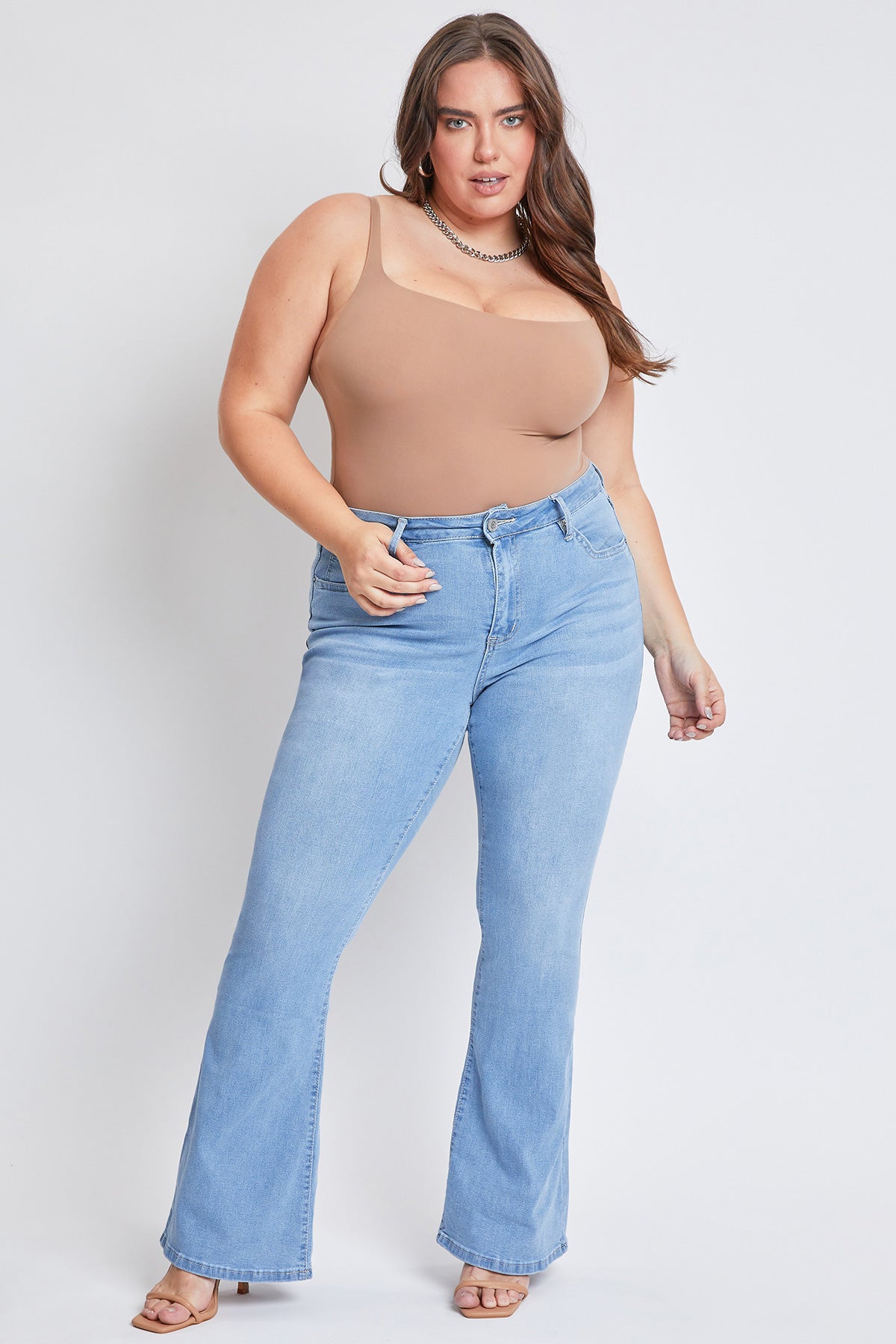 YMI Jeans Women's Plus Size Basic Flare Jeans