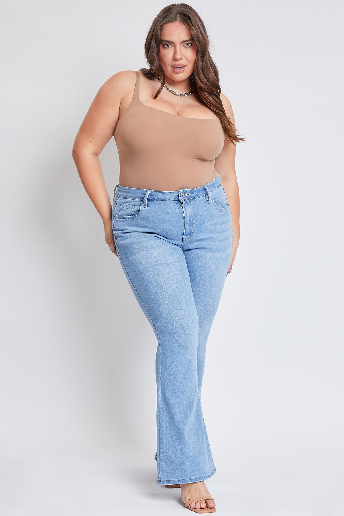 YMI Jeans Women's Plus Size Basic Flare Jeans