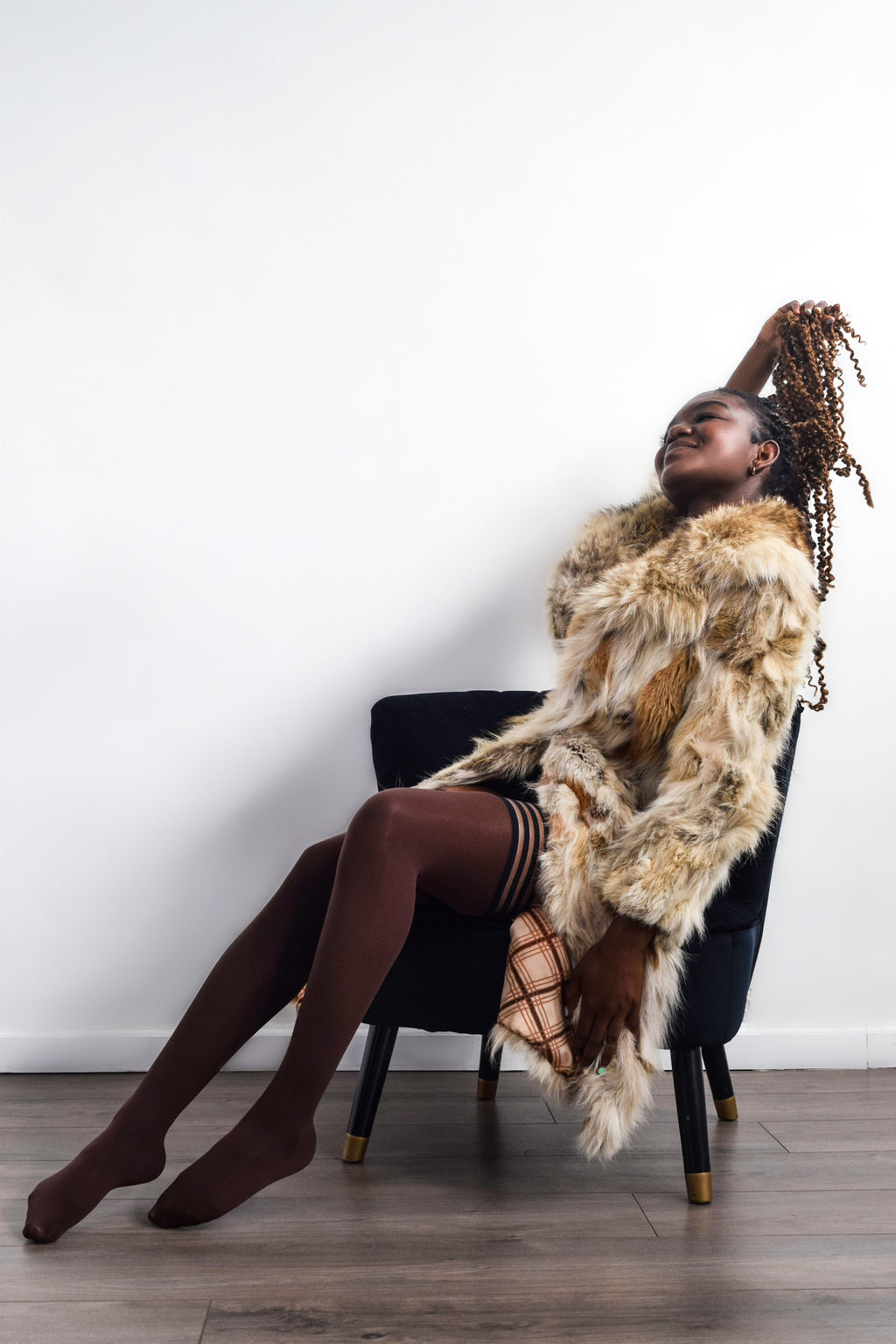 Kix'ies - Autumn: Chocolate Opaque Thigh-Highs. Petite to Plus Size