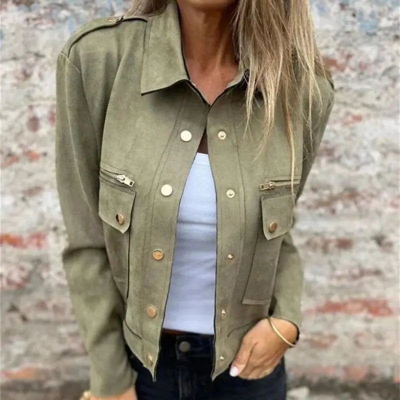 Galactic Utility Plus Size Velvet  Jacket