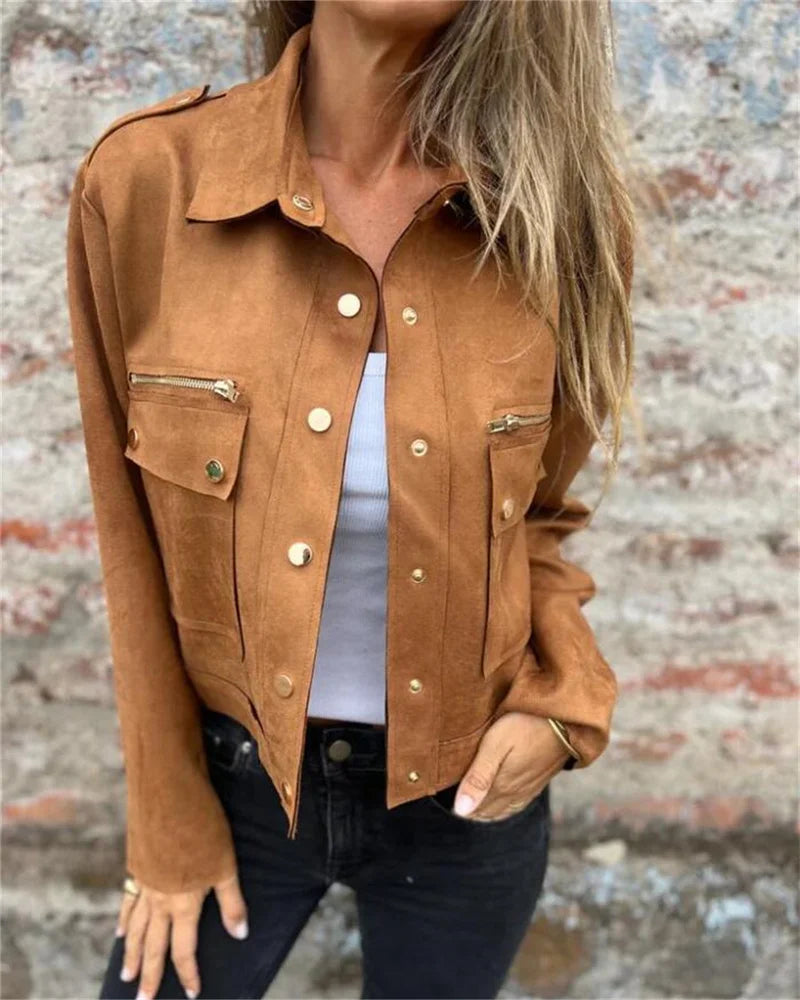 Galactic Utility Plus Size Velvet  Jacket