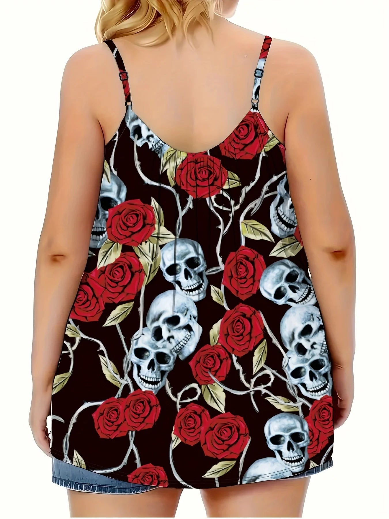 Stellar Skulls Camp Plus Size Top.