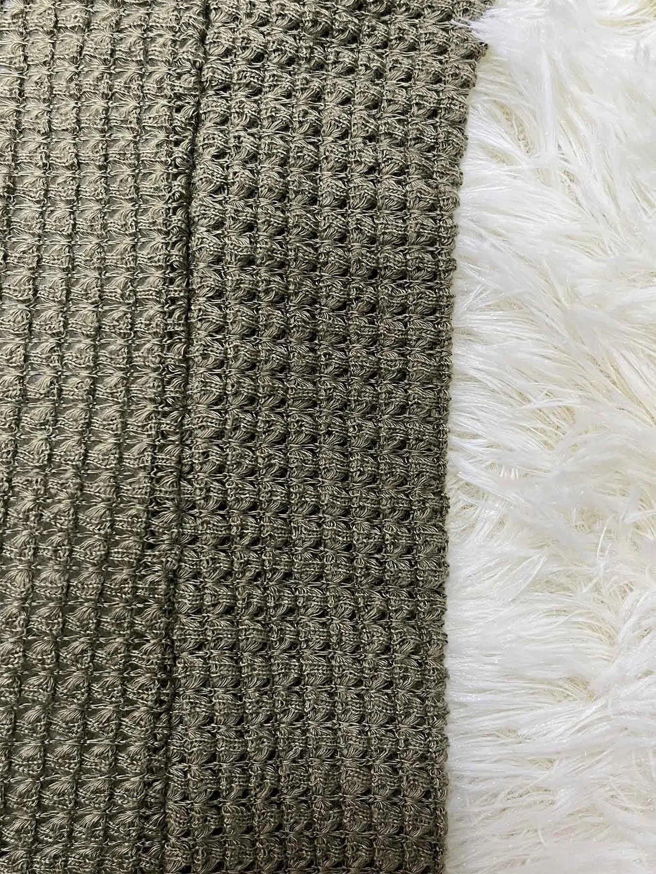 Milky Way Waffle Knit  Casual Solid Color Top
