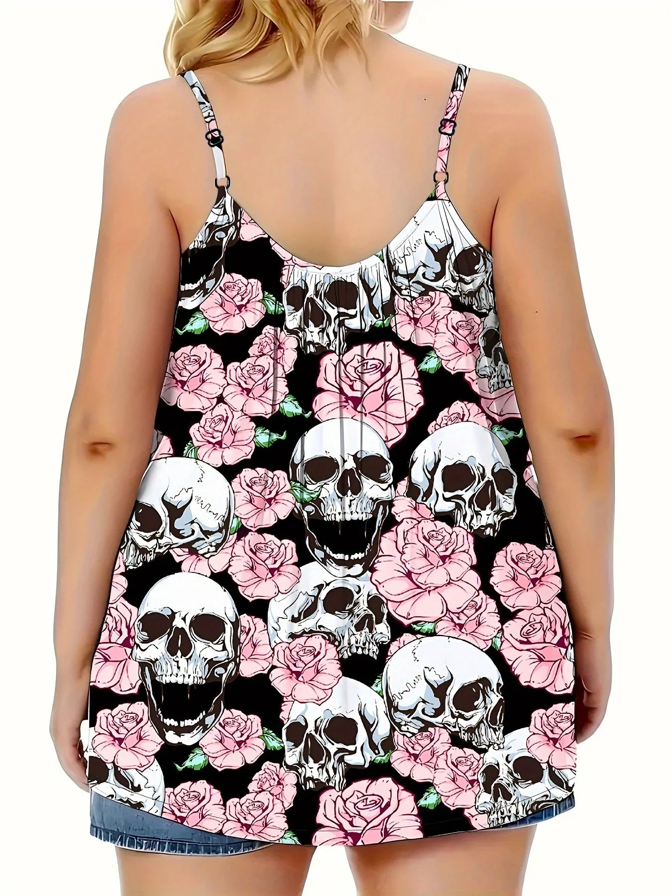 Stellar Skulls Camp Plus Size Top.