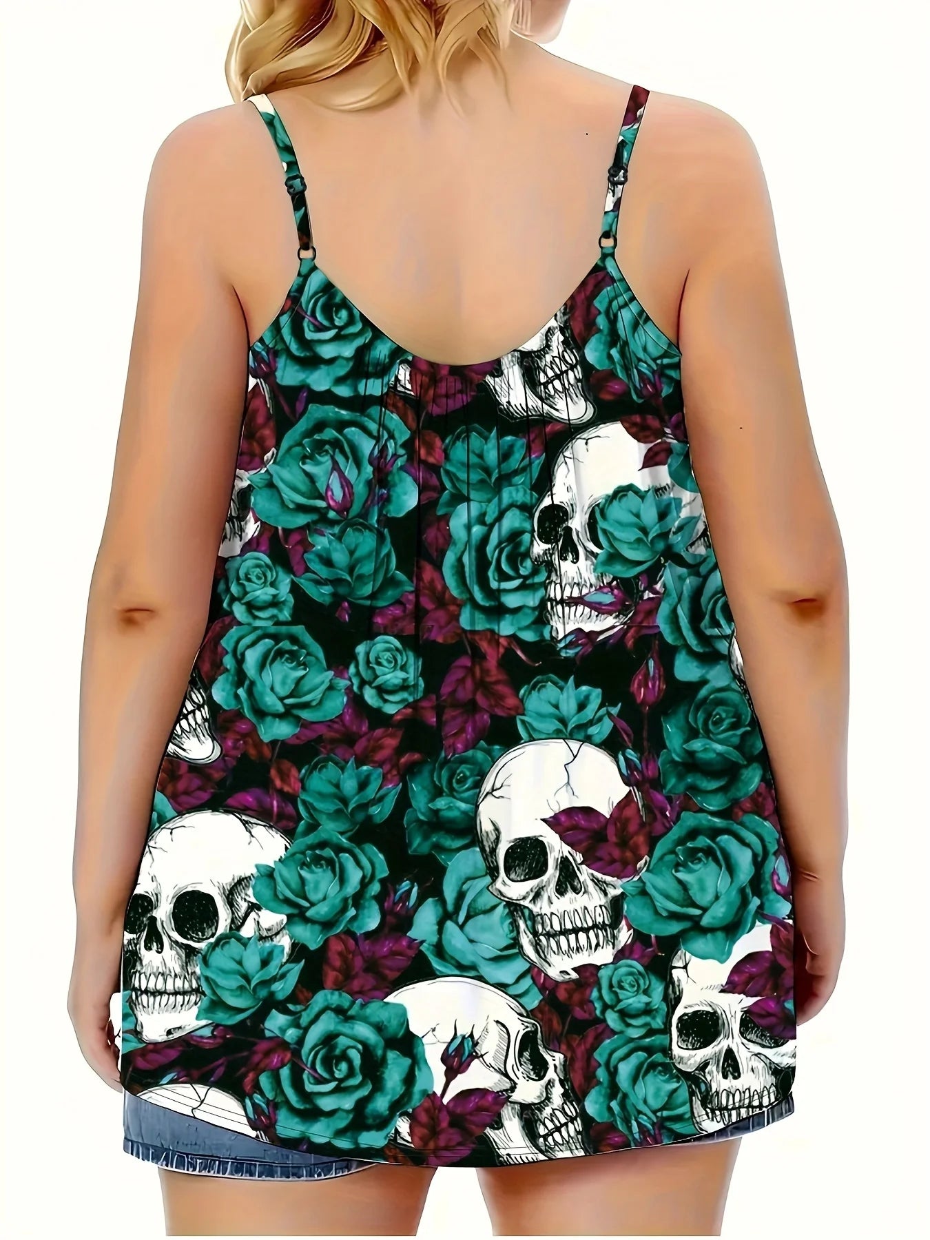Stellar Skulls Camp Plus Size Top.