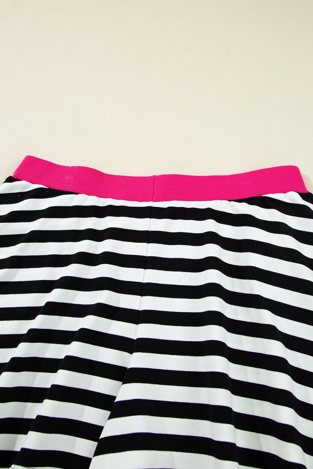 Stellar Stripes Black Stripe  Contrast Edge  Loungewear Plus Size Set
