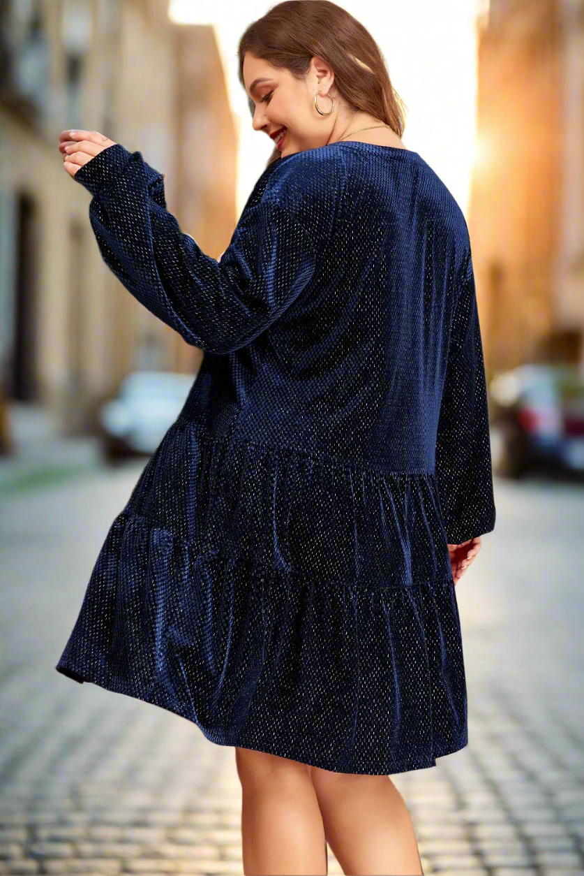 Starstruck Shimmer Long Sleeve Dress