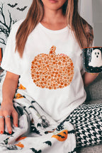 Autumn Whimsy Pumpkin White  Graphic Tee