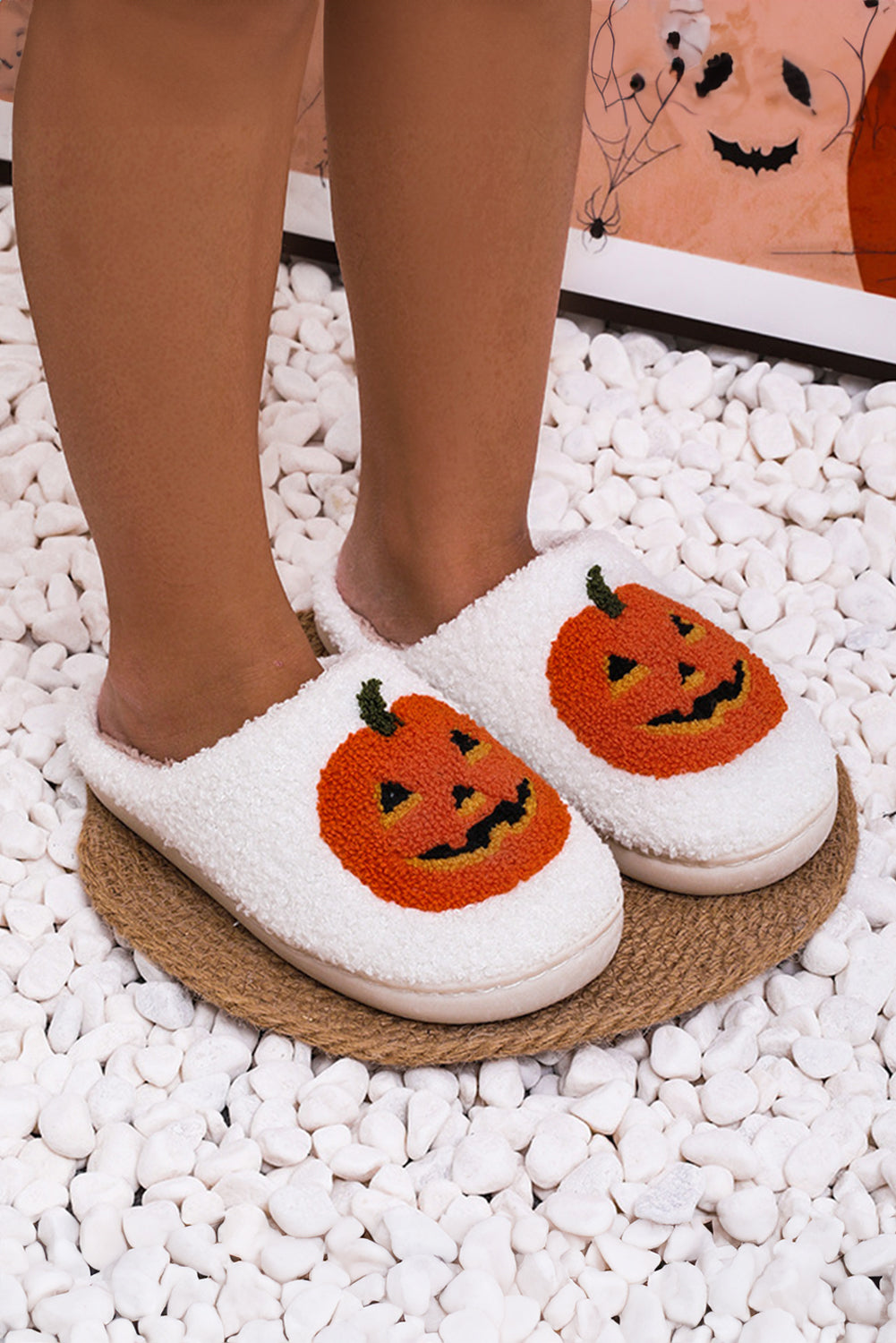 Pumpkin Patch Stardust Plush Slippers