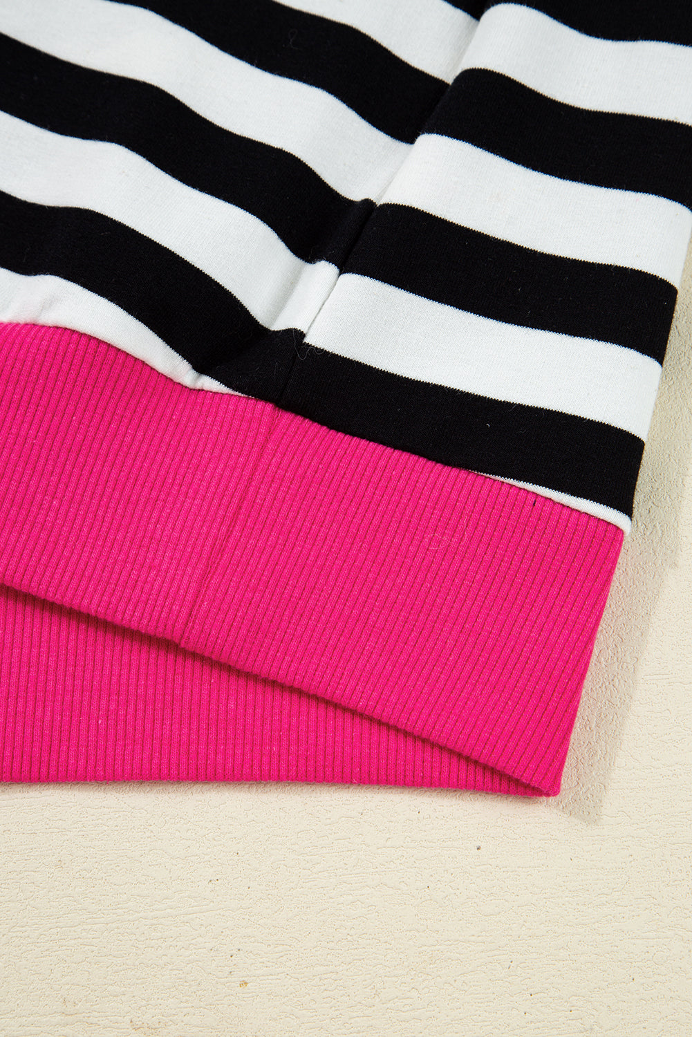 Stellar Stripes Black Stripe  Contrast Edge  Loungewear Plus Size Set