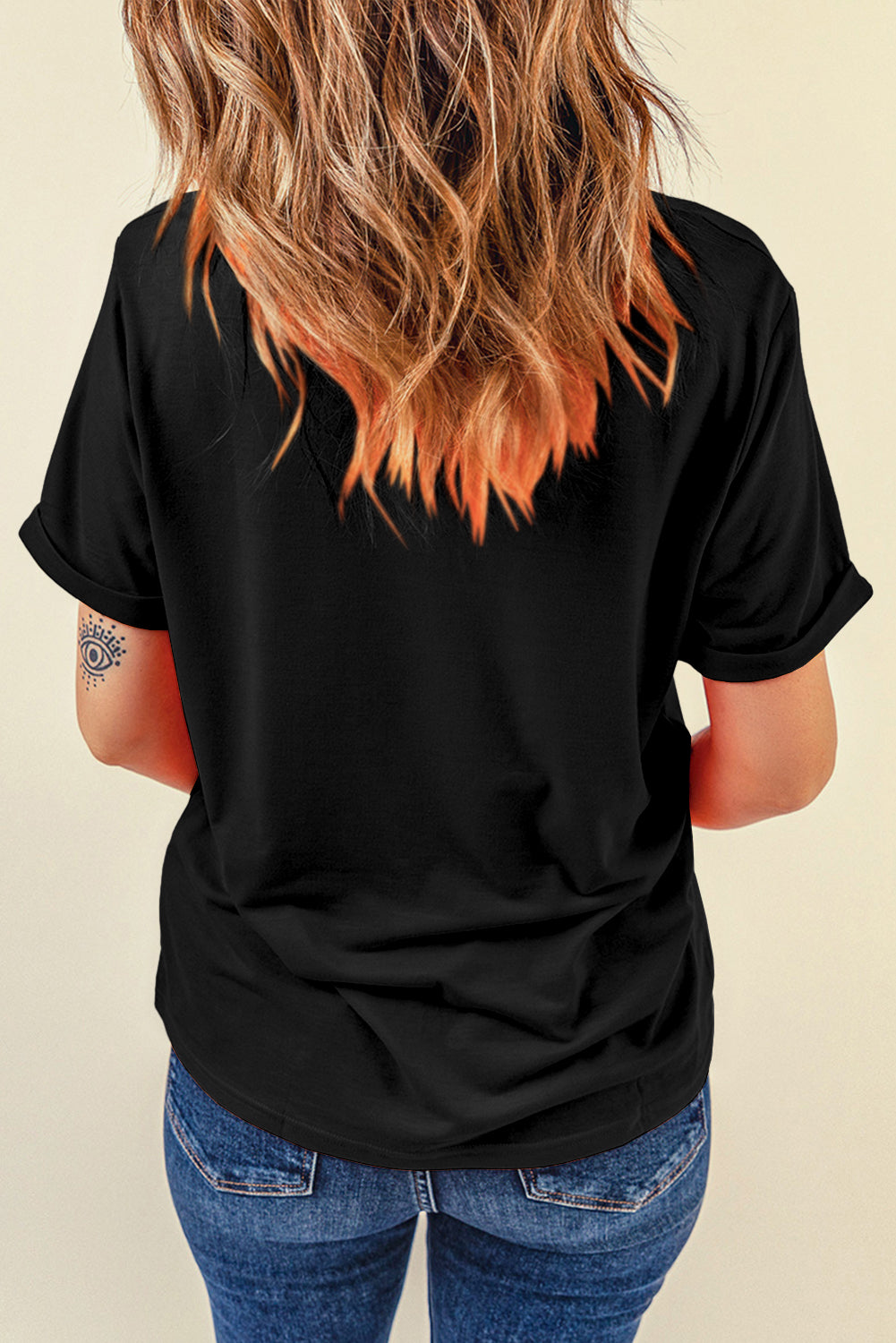 "SPOOKY SEASON" Halloween Pumpkin Bow Print T Shirt
