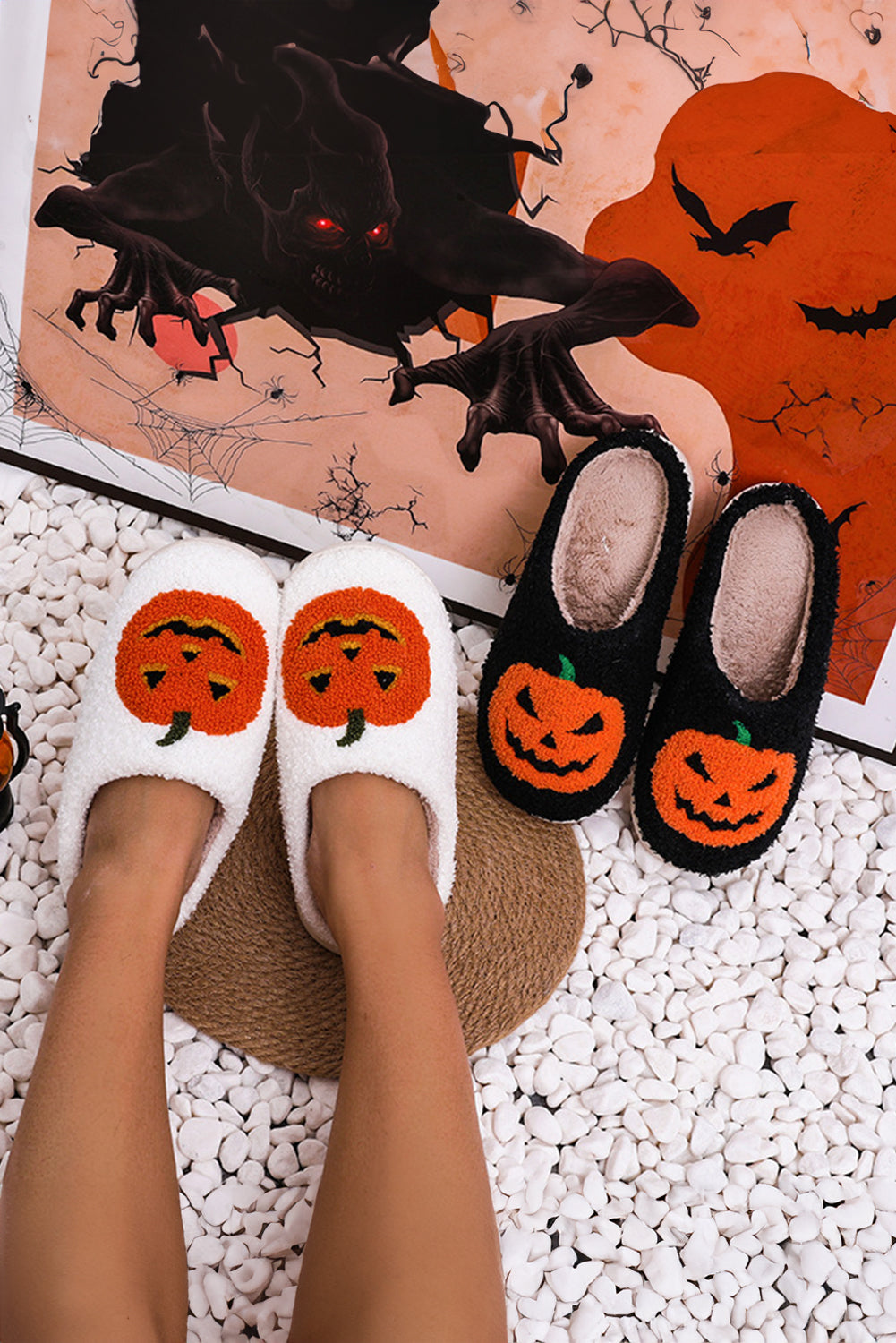 Pumpkin Patch Stardust Plush Slippers