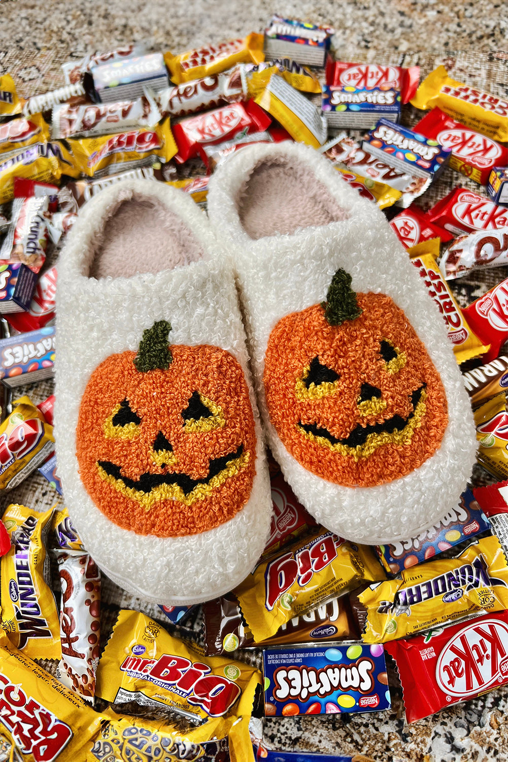 Pumpkin Patch Stardust Plush Slippers