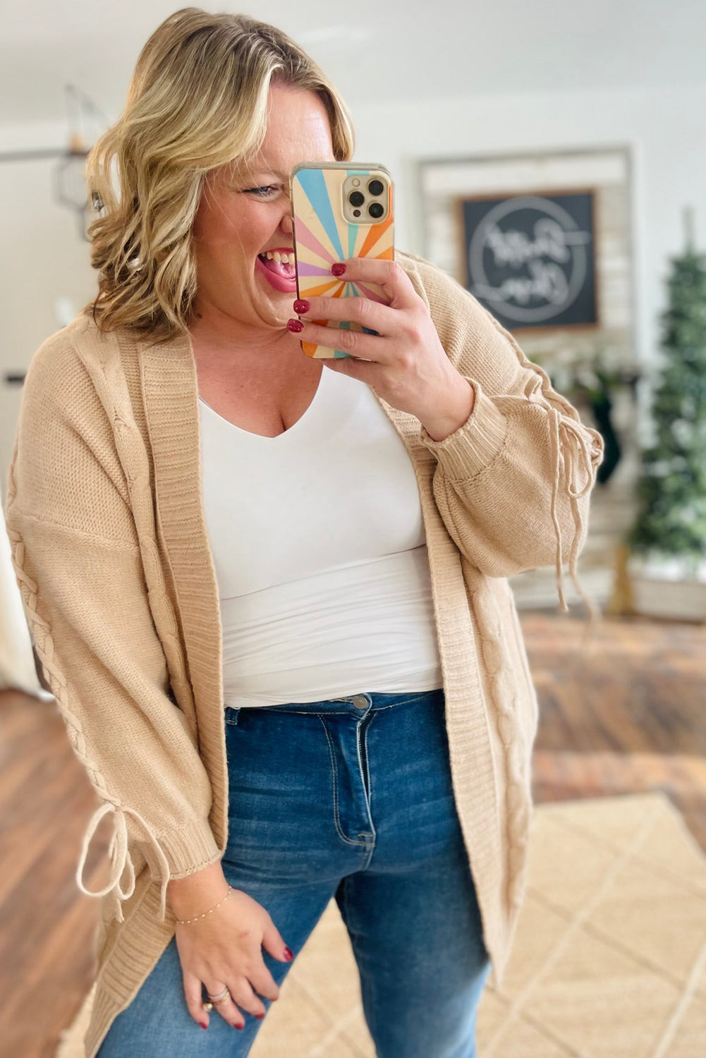 Starlight Stitches Cable Knit Cardigan