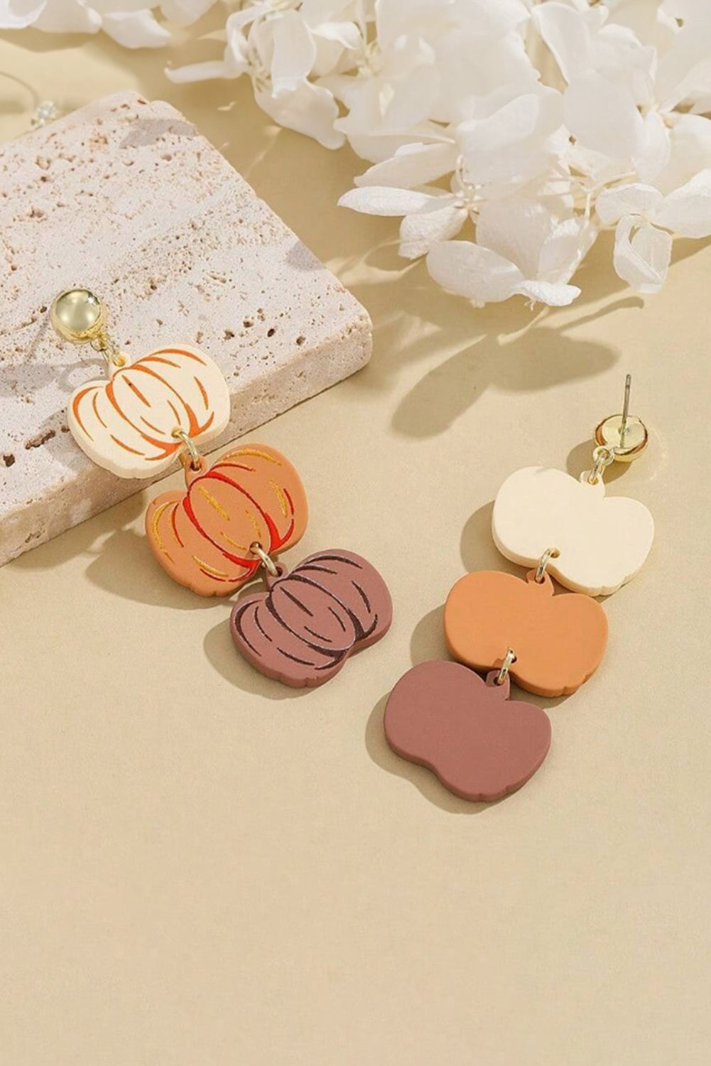 Pumpkin Patch Nebula Dangle Earrings