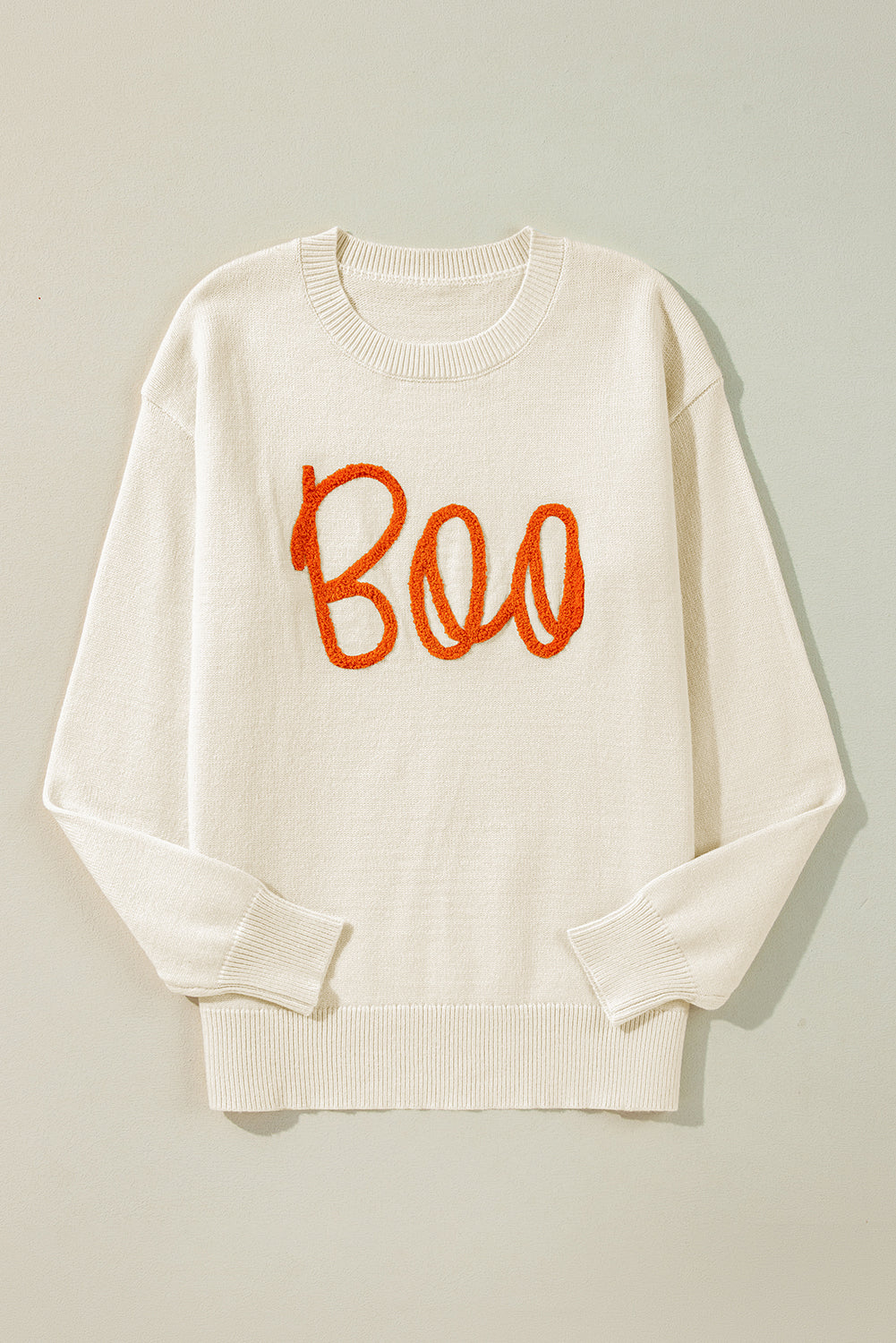Spooky Boo Drop Shoulder Knit Sweater