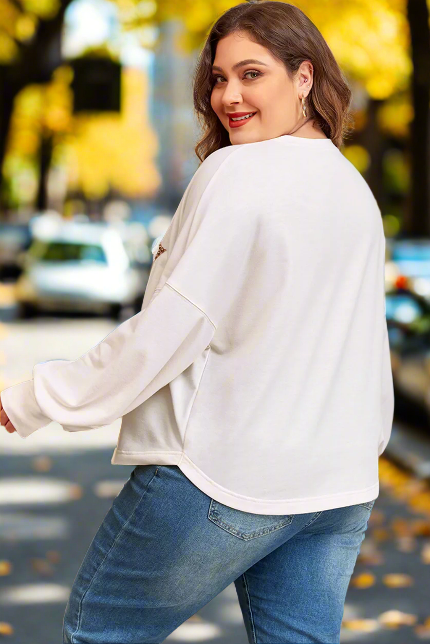 Supernova Star White Pullover
