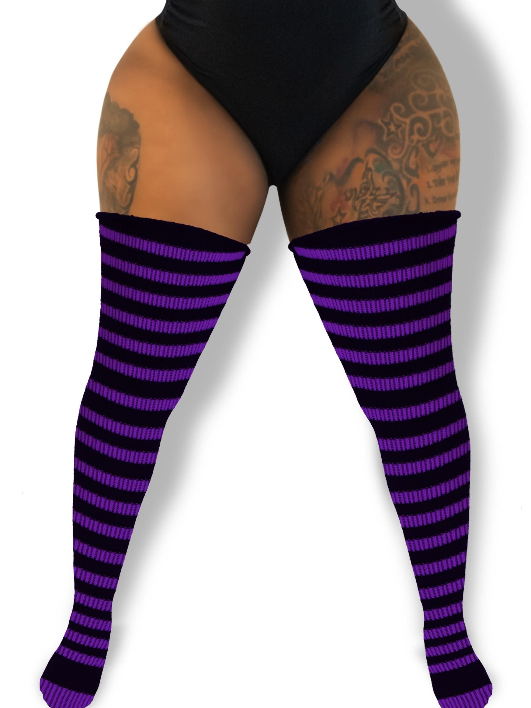 Thick Thigh Tribe -- Witchy Vibes Plus Size Thigh High Socks